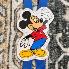 Vintage 1980s Mickey Mouse Suspenders Blue Elastic Disney Made in Taiwan