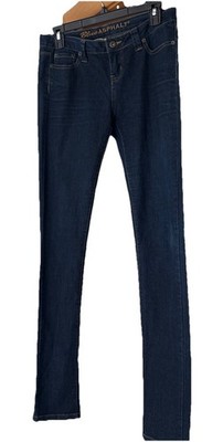 Blue Asphalt Jeans Women 7 Long Blue Low Rise Skinny Stretch Hipster WS-46