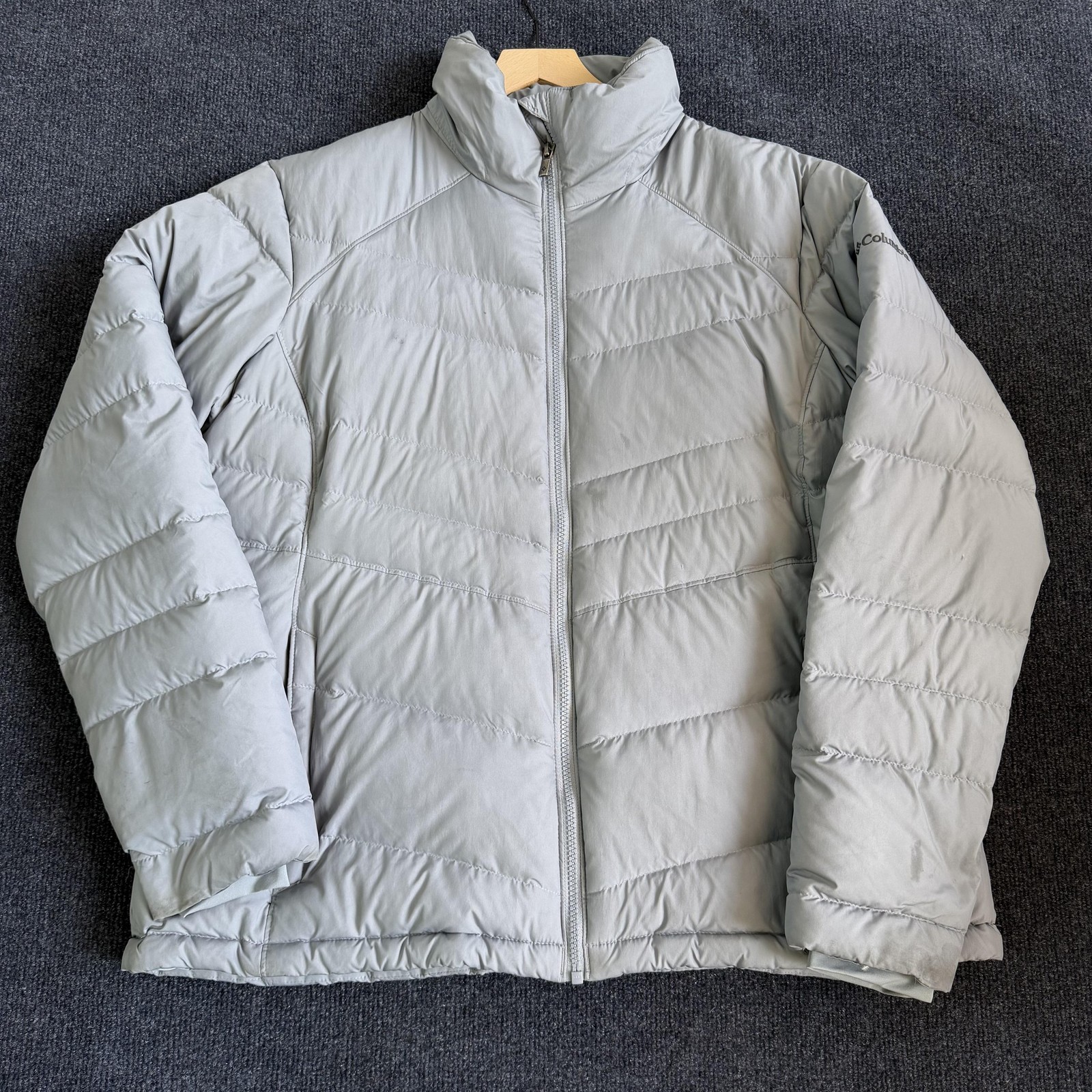 Columbia Puffer Jacket Men's XL Gray Insulated
