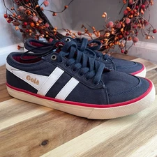 Gola Men's CMA516 Comet Plimsoll Canvas Lace-up Sneaker Shoe Sz 8US in Navy Blue