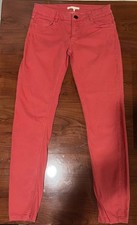 Unmistakably Maje Broder Tomette Skinny Jeans Sz38 US4 Rusty Red Wash Subtle Lux