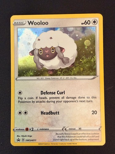 Wooloo SWSH011 Holo Promo Sword & Shield Promo Pokemon Lightly Played