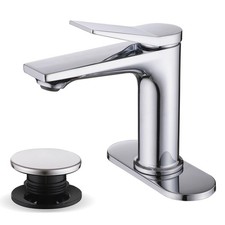 Single Hole Bathroom Faucet, Polished Chrome Single Handle Bathroom Sink Fauc...