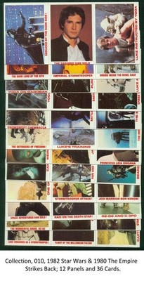 010, Collection of Star Wars & TESB, 12-Burger King Panels /w 36 Cards