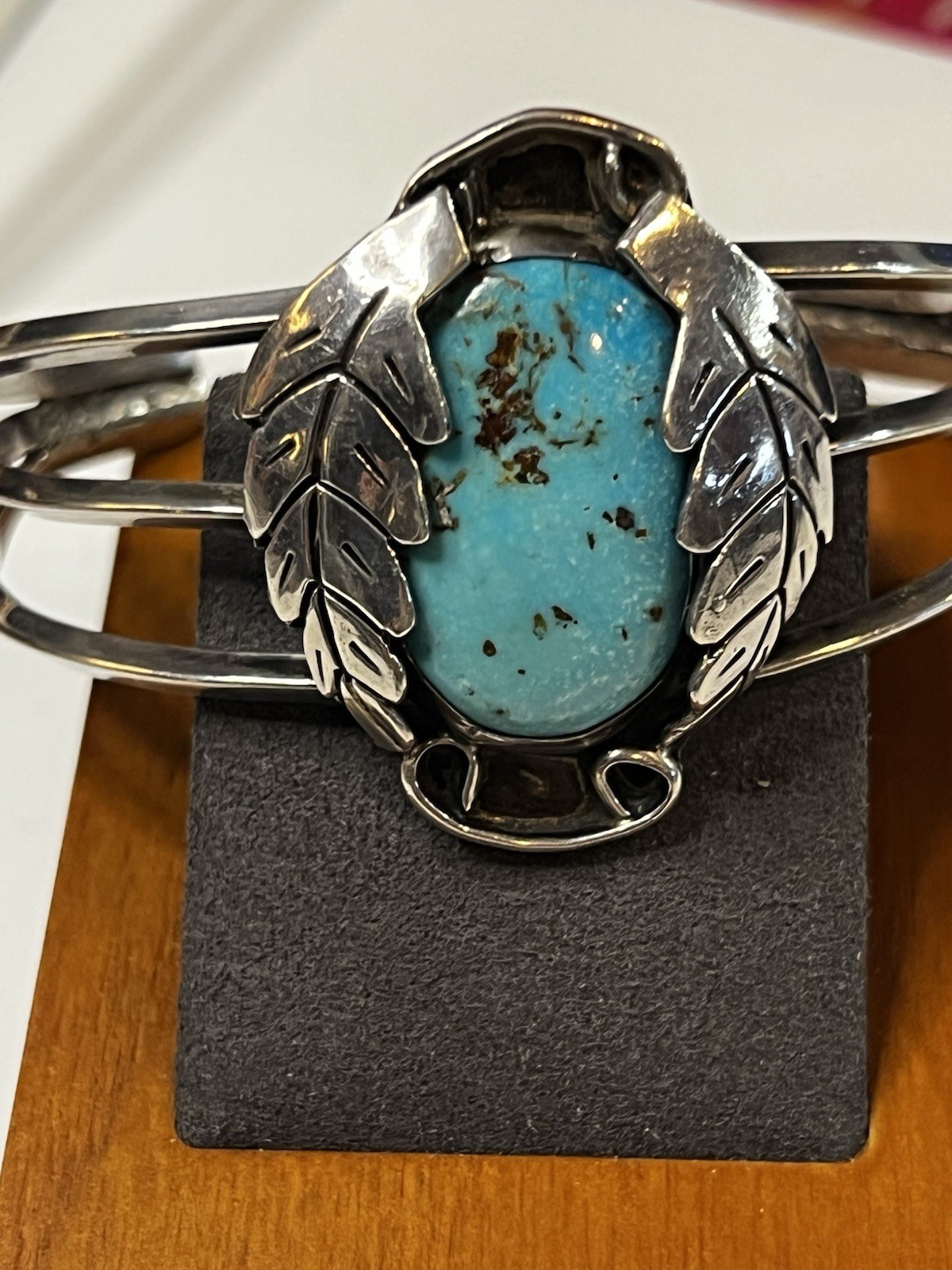 Unsigned Sterling 925 Native American Turquoise C… - image 2