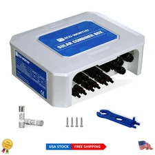 Upgraded 6 String Solar PV Combiner Box - 6480W Capacity with Surge Protection