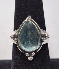Aquamarine Sterling Silver Ring sz 6.5