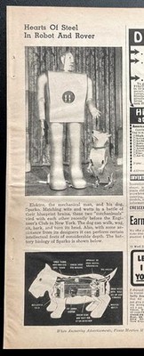 Elektro & Sparks 1939 article  Hearts of Steel in Robot & Rover  Engineer s Club