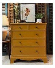 Antique Regency Style Chest Of Drawers In Middle Buff  By Little Greene