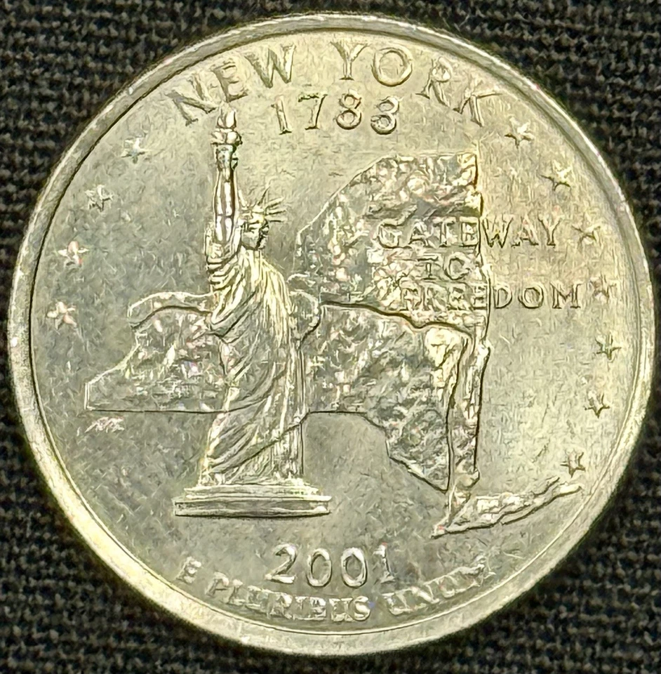 2001 D Mint Mark Circulated XF-Details New York Quarter Dollar - Image 2 of 4
