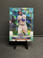 2023 Bowman Chrome Sapphire Francisco Lindor /99 Aqua #24 Mets