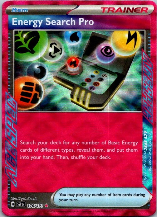 Energy Search Pro ACE SPEC Rare SV08: Surging Sparks 176/191 NM