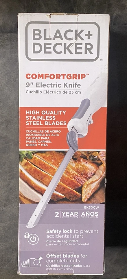 "Cuchillo eléctrico BLACK+DECKER Comfort Grip EK500W-T 9""" Foto 3 de 4
