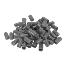 100pcs Rubber End Caps 10mm(3/8") ID Vinyl Cap Cover Screw Protectors Dark Grey