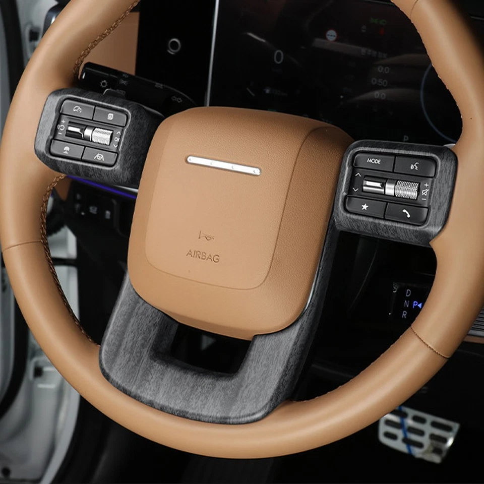 Wood Grain Steering Wheel Frame Trim Cover for Hyundai Palisade LX3 2026 IONIQ 9 - Image 4 of 4