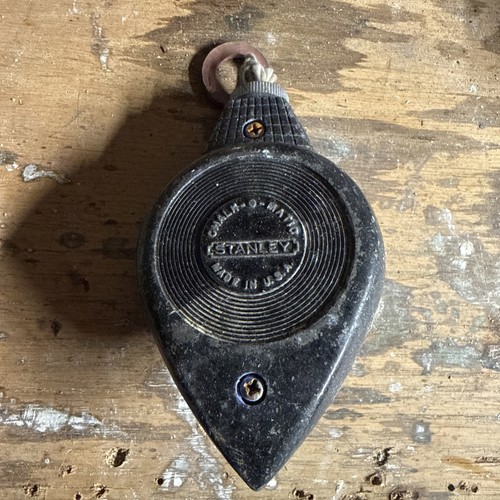 Vintage Stanley Chalk-O-Matic 47-050 Chalk Line Reel 50FT USA Carpenter Tool