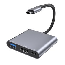 USB C to HDMI Adapter, Type-C Hub 3 IN 1 C Hub, Grey 01-USB C