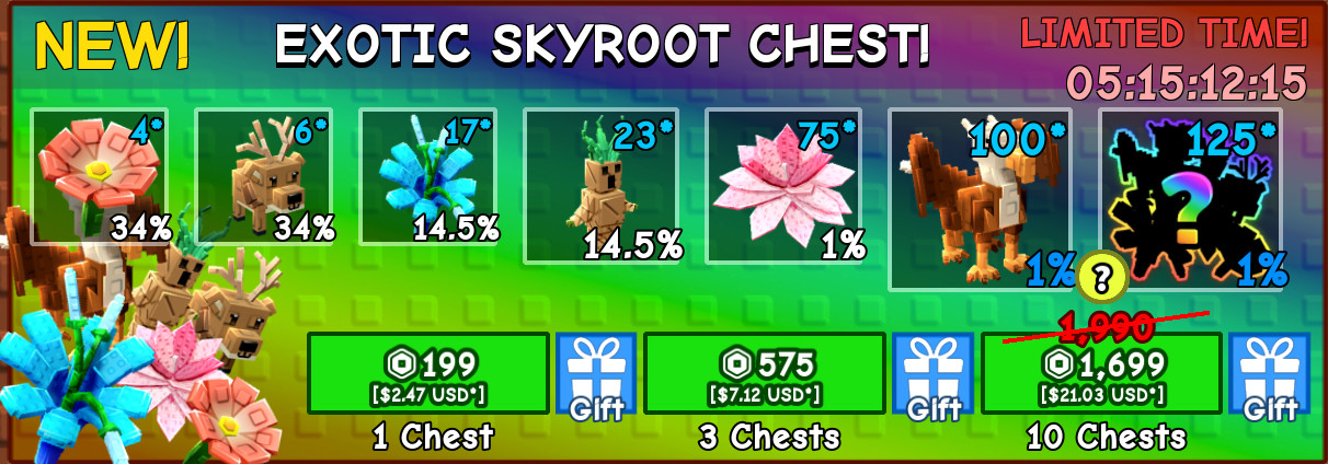 10X Exotic Skyroot Chest