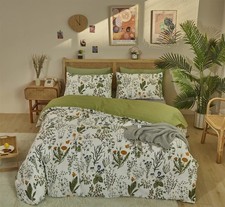 Botanical Floral Comforter Set Full Size 3-Piece Elegant Floral Bedding Set w...