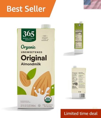 Nutrient-Rich 32 Oz Organic Unsweetened Almond Milk - Perfect Dairy Alternative