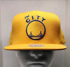 Mitchell And Ness NBA Hardwood Classics Golden State Warriors Snap Back Cap NEW