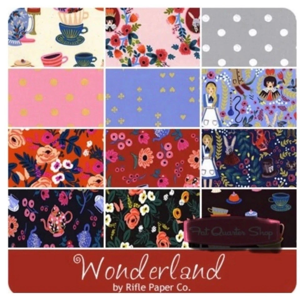 Rifle Paper Co Wonderland Fat Eighth Fabric Bundle Cotton Screen Printed Japan - Image 3 of 3