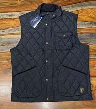 NWT Polo Ralph Lauren Iconic Diamond Quilted Vest Black Men s Size Large
