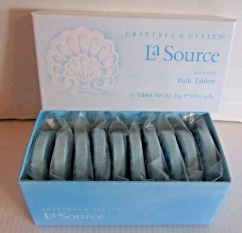 Crabtree & Evelyn La Source Relaxing Bath Tablets~10 Tablets New in box Original
