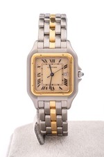 Cartier Panthere Watch 27mm Yellow Gold & Steel Cartier Service Box