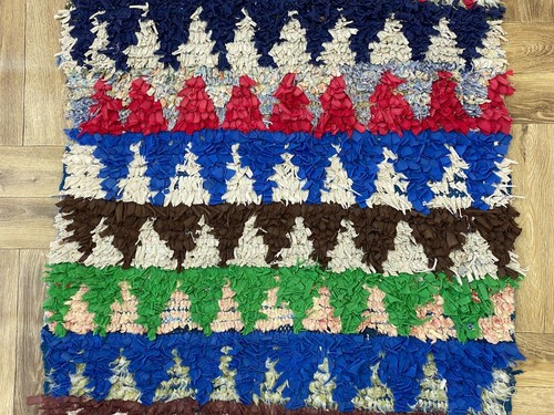 Shaggy Colorful Rug,Soft Entryway Kilim Runner,Handmade Mat Door Hallway ,2x6ft - Picture 3 of 13