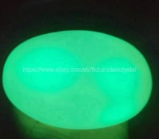 1.8kg "Glow In The Dark" Tibetan Wealth-God Ancient Luminous Stone Old Dzi Bead