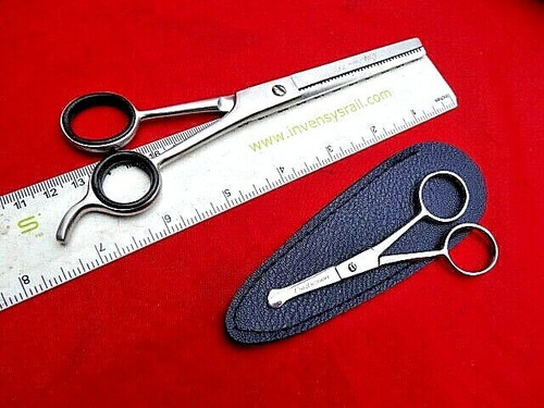 3 x 7.5" Pet Grooming Scissors+UPWARD & DOWNWARD CURVED+ THINNING dog/cat - Picture 11 of 12