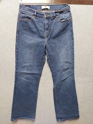 Levis 512 Perfectly Slimming Stretch Denim High Rise Bootcut Jeans Plus 8M