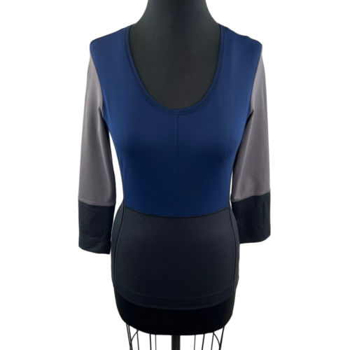 Top Adidas Stella McCartney Parley Yoga Comfort a maniche lunghe blu grigio taglia S NUOVO - Foto 1 di 10