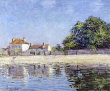 Alfred Sisley The River Loing at Saint Mammes Giclee Canvas Print 8x10 Landscape