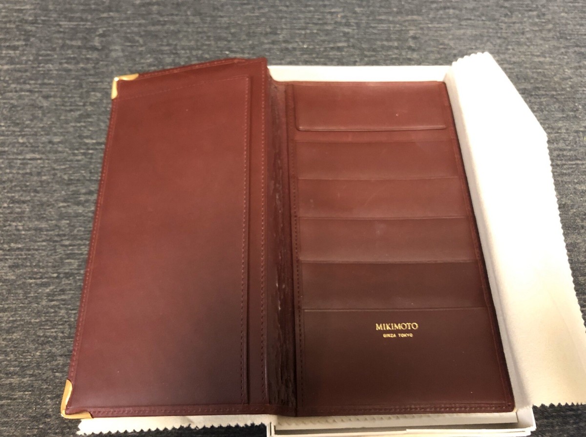 小物 kimoto Vintage NOS Mikimoto Passport Folded Wallet Ginzo Tokyo