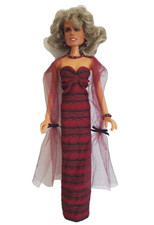SaLe Clothes DRESS, SASH & JEWELRY fits vintage Mego Farrah & Cher NO DOLL d4e