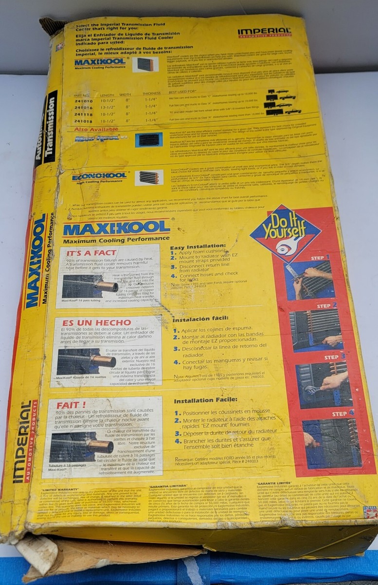 NOS 241018 Automatic Transmission Fluid Cooler MaxiKool 18-1/2