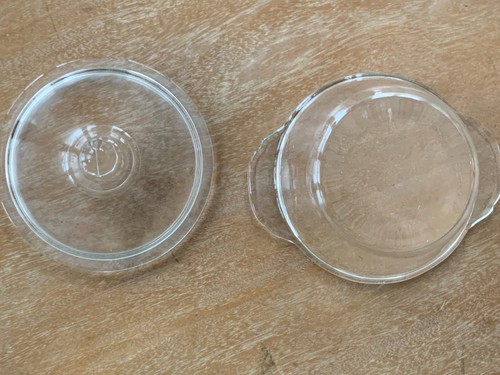 Fire King 8 Oz Clear Glass Bowl Casserole with Lid 402 - Picture 4 of 5
