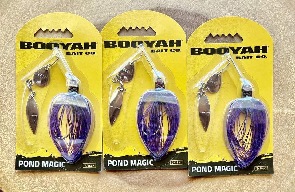 Booyah Pond Magic (Lote de 3) Spinnerbait, Bajo, ¡Nuevo! ¡Envío gratis! ¡NUEVO CON ETIQUETAS! Foto 2 de 4