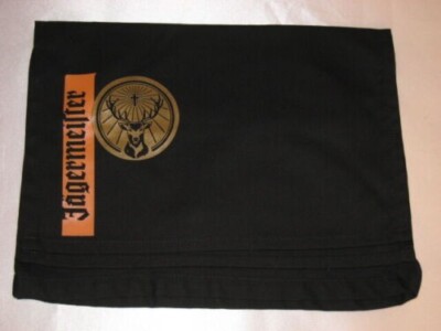 Jägermeister Bistro Kellner Schürze Vorbinder mit Innentasche schwarz 68*48 cm