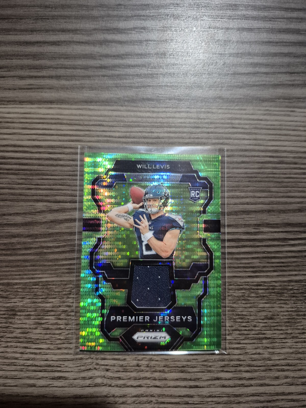 2023 Panini Prizm Rookie Gear Neon Green Pulsar Patch #RG-WL Will Levis (RC)