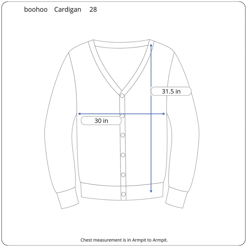 Boohoo плюс размер вязаный кардиган 28 уютный мягкий ребристый повседневный уютный бабушка кабина - Изображение 3 из 4