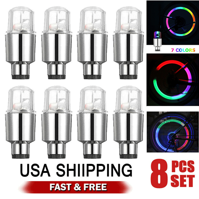 Wheel Tire Valve Stem Lights Set 2 FAST USA SHIP.