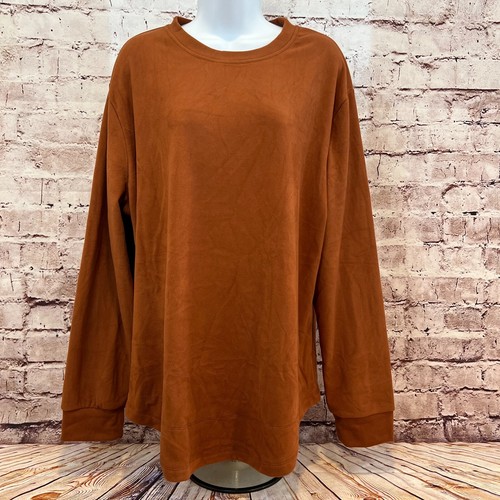 Fantaslook Women's Pumpkin Spice Super Soft Long Sleeve Tunic Blouse Size XXL