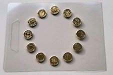 Il 1, 12 paesi dell'UE in 1 centesimo placcato oro, 12 diversi 1 centesimo raccolta RRR