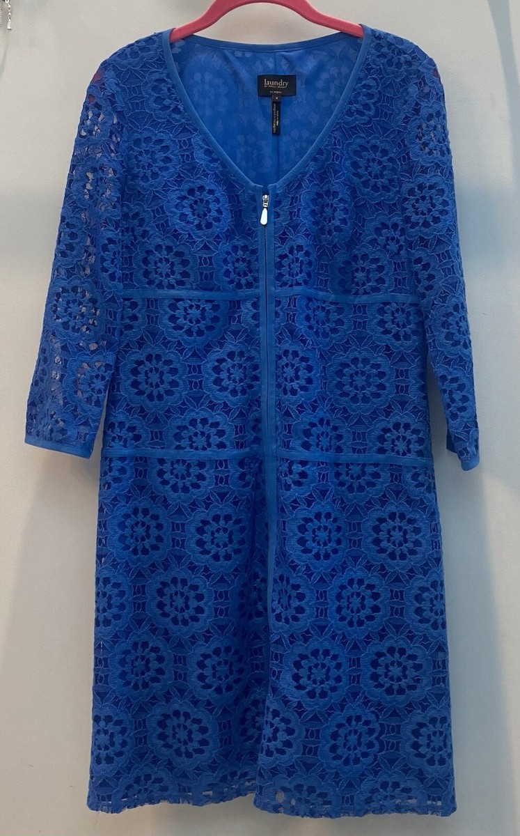 chinese dress ladies Self-Portrait - Blue Floral Lace Midi Dress