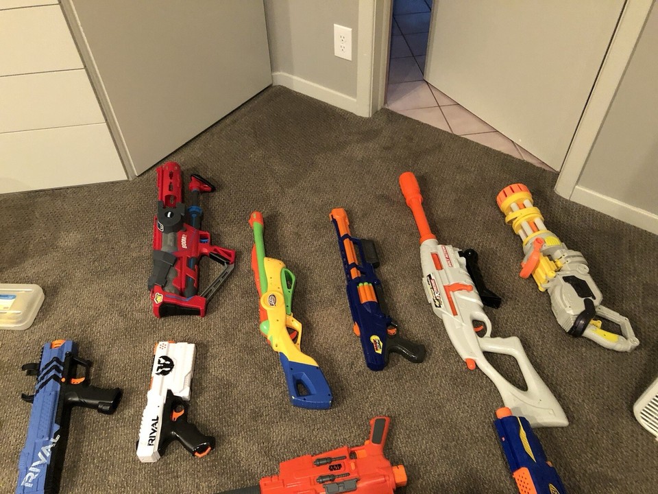HUGE Nerf Gun Lot, (with LOTS of blaster accessories) eBay