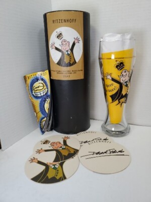 German Ritzenhoff Beer Glass 1998 Debora Jebwab 23143 Limited Box Set Germany