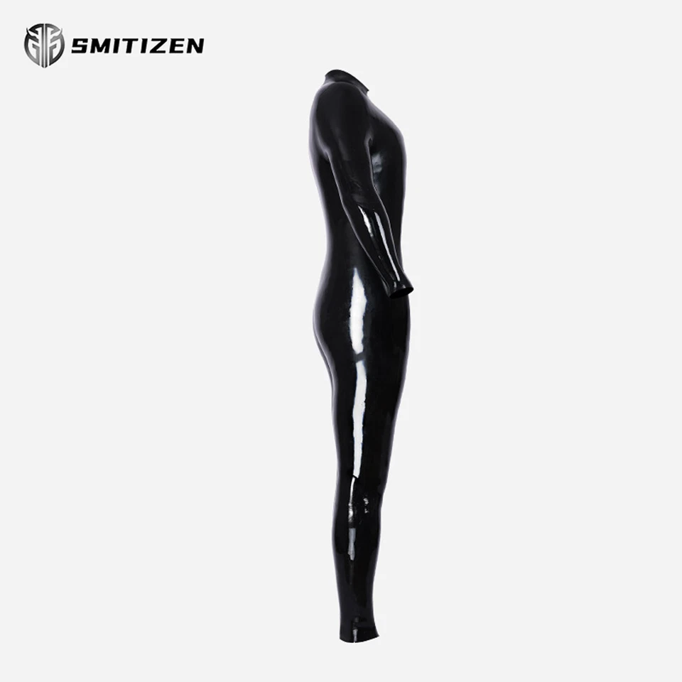 Smitizen Latex-like Neck Entry Silicone Catsuit Without Zippers for Fetish Gay - Image 4 of 4